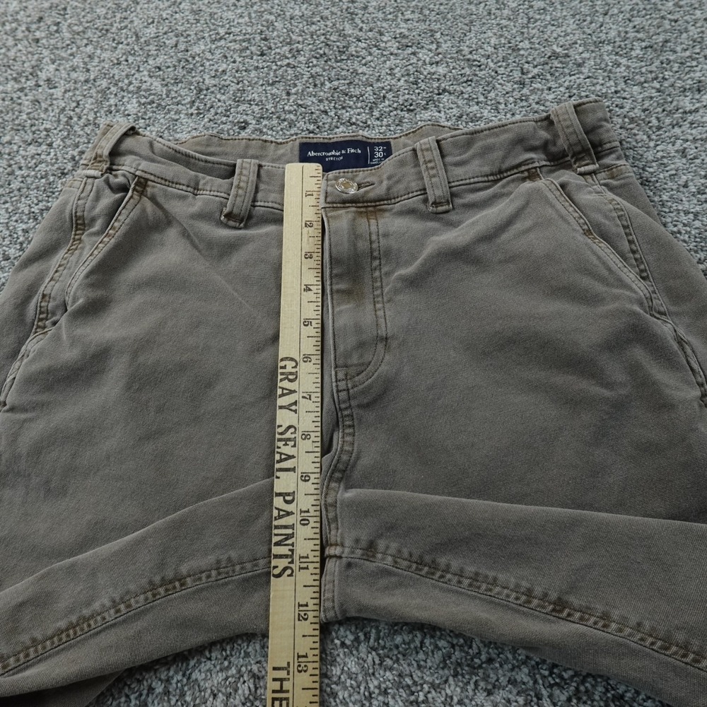 Abercrombie & Fitch Men's Cargo Pants in Olive Brown 32 x 27 Altered. Cool pants - Picture 5 of 10
